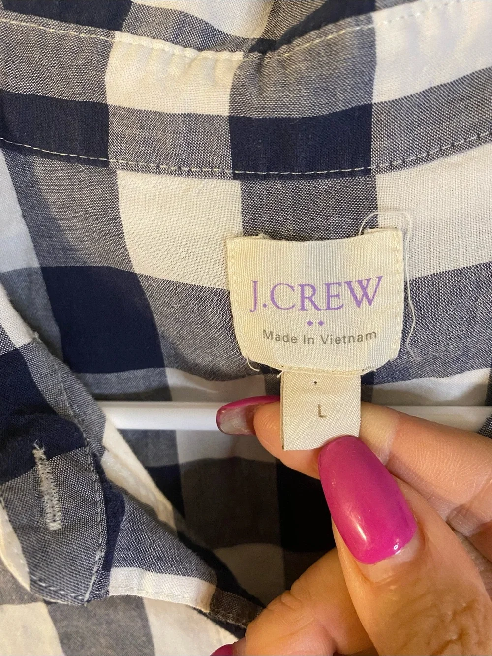 J. Crew lightweight gingham